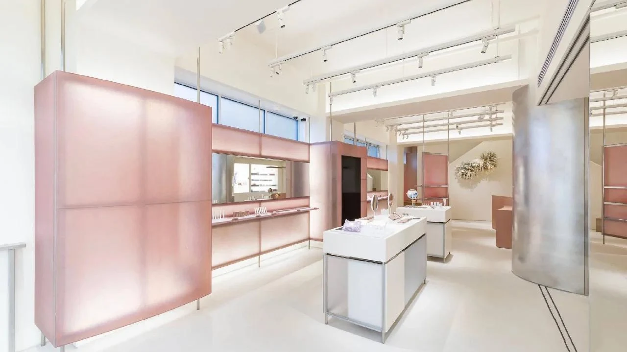 pink retail interior